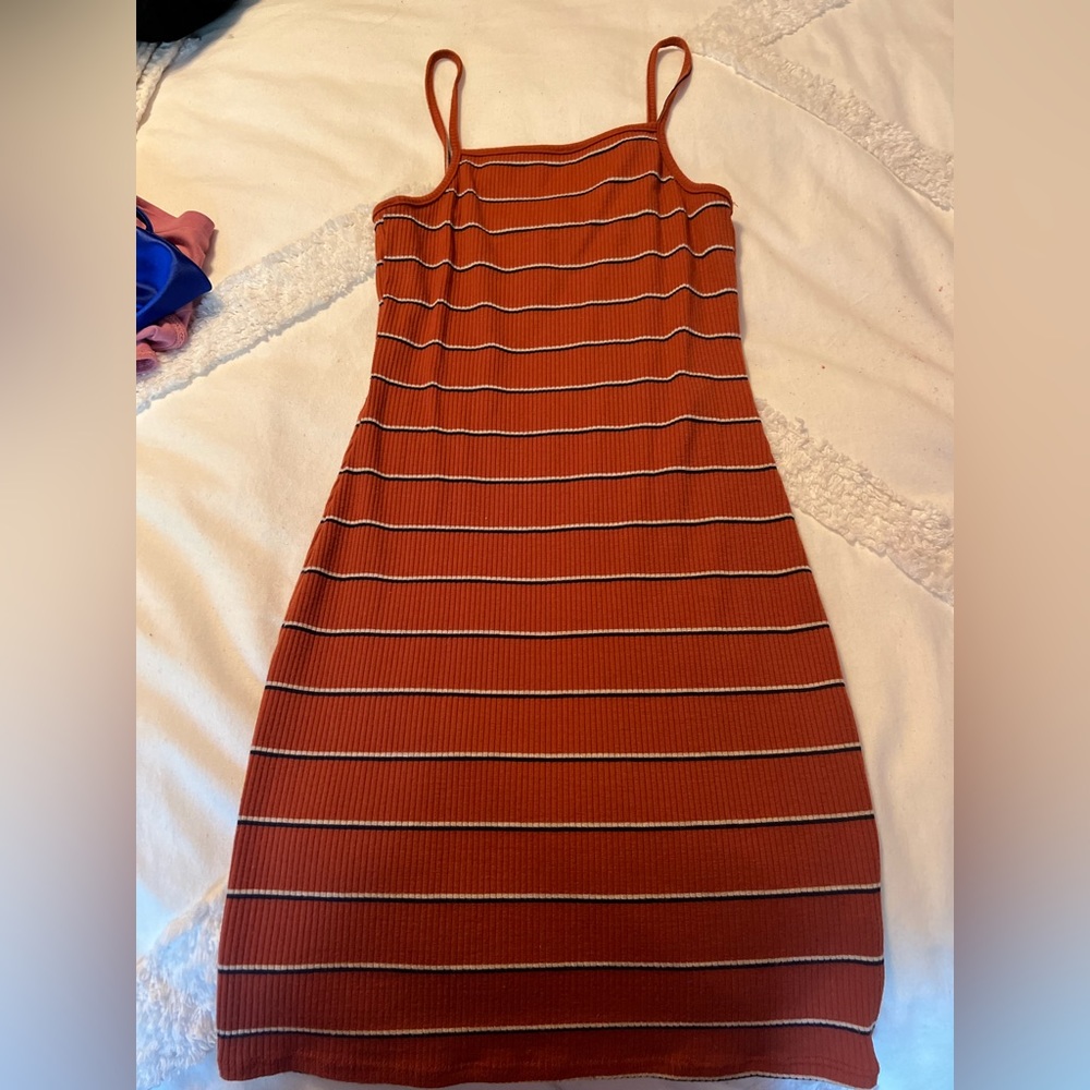 Orange short dress